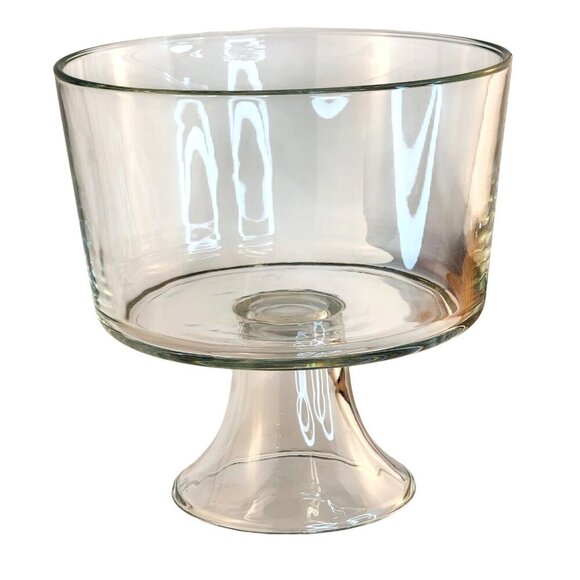 Anchor Hocking Presence Clear Glass Trifle Dish Pedestal Footed Bowl  8.5" Tall - Picture 2 of 8